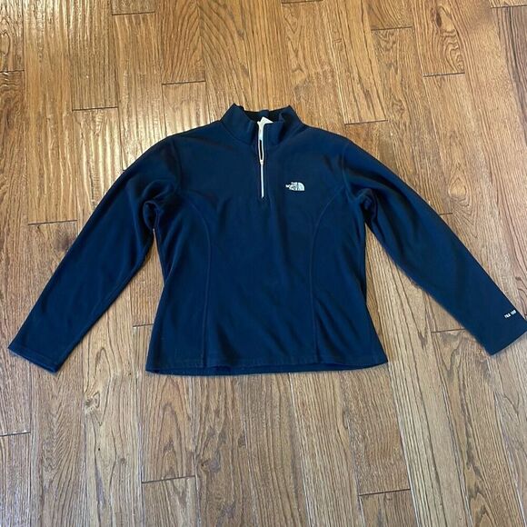 The North Face TKA100 black quarter zip fleece M - Picture 2 of 10